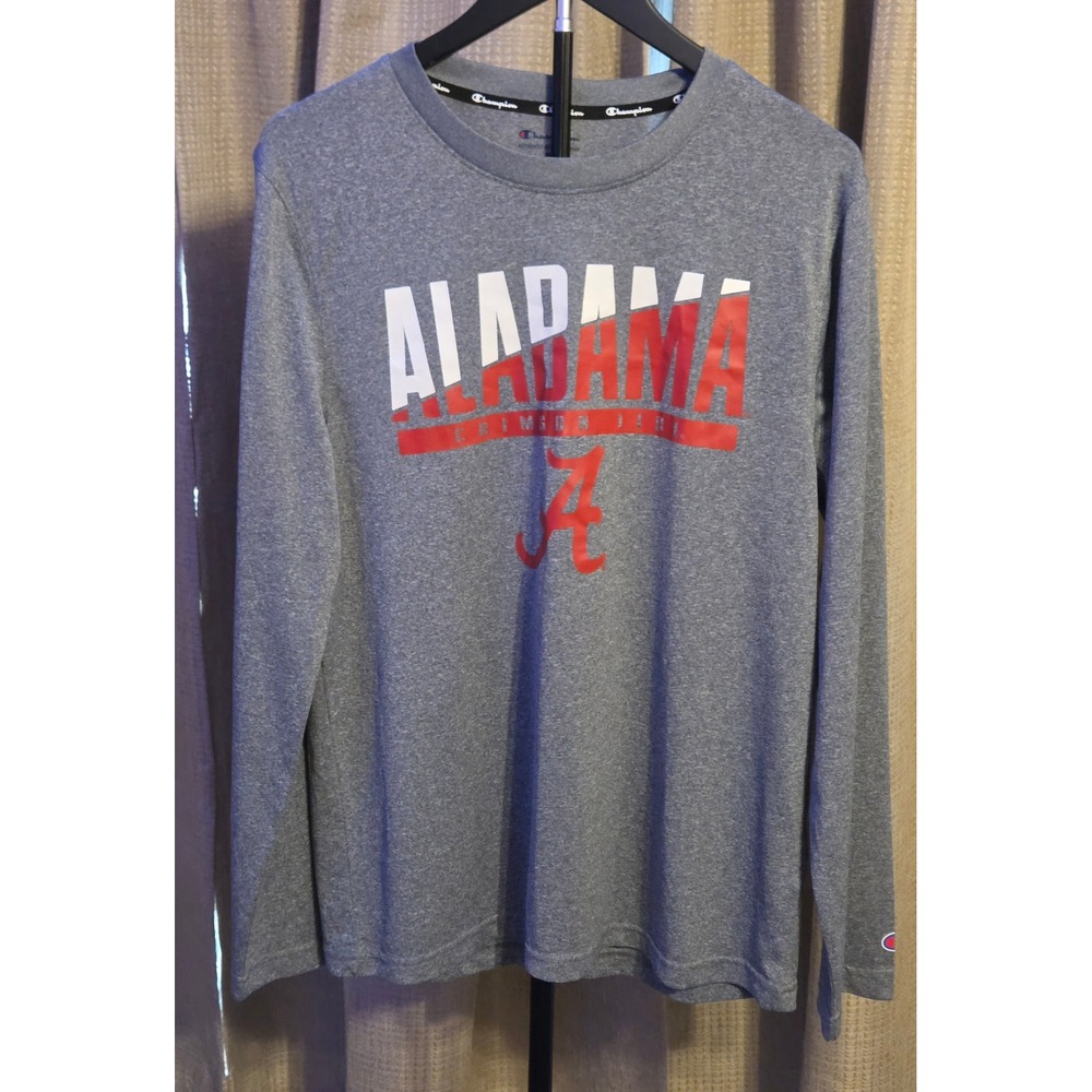 Champion Alabama Crimson Tide Long Sleeve T-Shirt Men's Medium Gray NCCA
